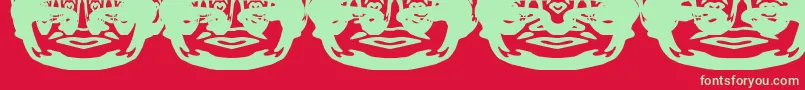 Obeyballoon Font – Green Fonts on Red Background
