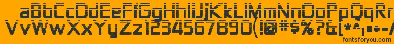 Zektondots Font – Black Fonts on Orange Background