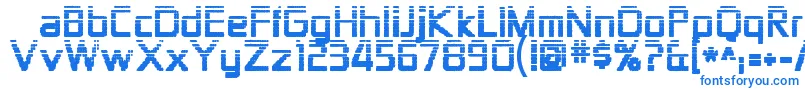 Шрифт Zektondots – синие шрифты
