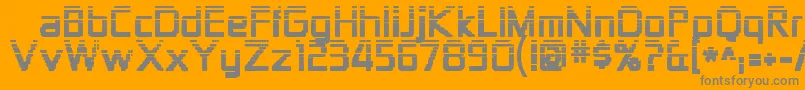 フォントZektondots – オレンジの背景に灰色の文字