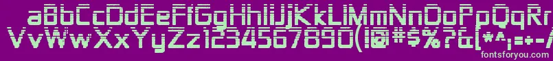 Zektondots Font – Green Fonts on Purple Background