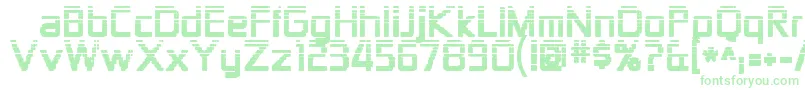 Zektondots Font – Green Fonts on White Background