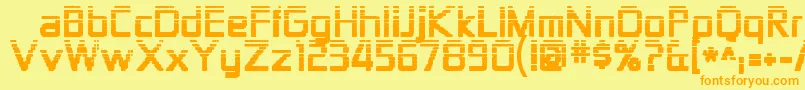 Zektondots Font – Orange Fonts on Yellow Background