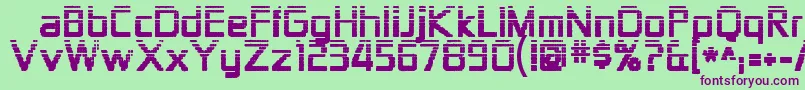 Zektondots Font – Purple Fonts on Green Background