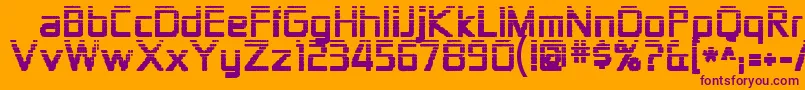 Zektondots Font – Purple Fonts on Orange Background