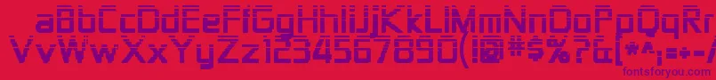 Zektondots Font – Purple Fonts on Red Background