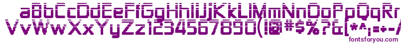 Шрифт Zektondots – фиолетовые шрифты на белом фоне