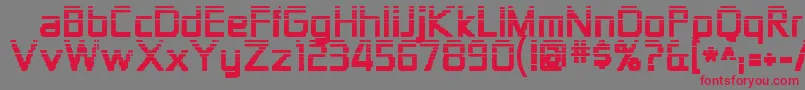 Zektondots Font – Red Fonts on Gray Background