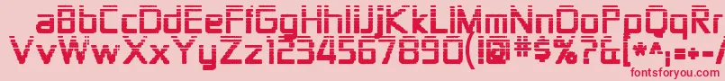 Zektondots Font – Red Fonts on Pink Background