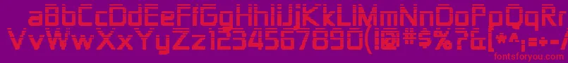 Zektondots Font – Red Fonts on Purple Background