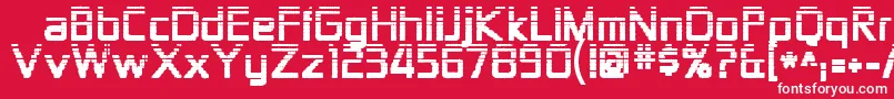 Zektondots Font – White Fonts on Red Background