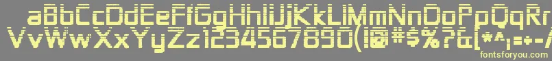 Zektondots Font – Yellow Fonts on Gray Background