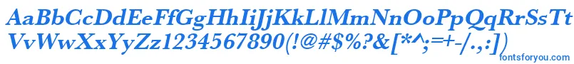 UrwbaskertBoldOblique Font – Blue Fonts on White Background