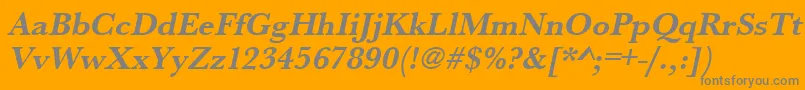 UrwbaskertBoldOblique Font – Gray Fonts on Orange Background