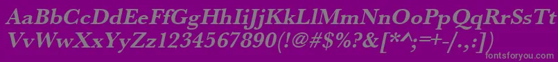 UrwbaskertBoldOblique Font – Gray Fonts on Purple Background