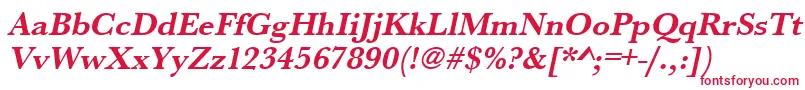 UrwbaskertBoldOblique Font – Red Fonts on White Background