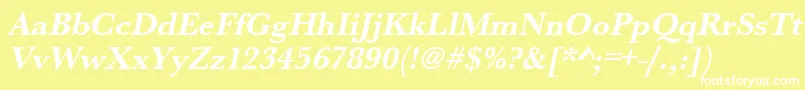 UrwbaskertBoldOblique Font – White Fonts on Yellow Background