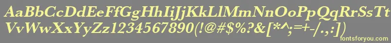 UrwbaskertBoldOblique Font – Yellow Fonts on Gray Background