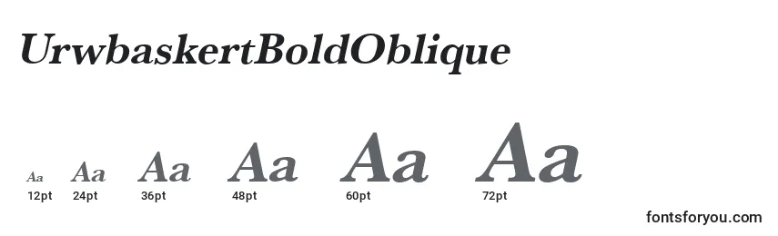 UrwbaskertBoldOblique Font Sizes
