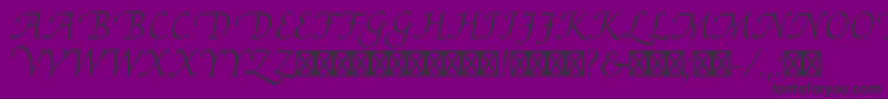 AriadneltstdRoman-fontti – mustat fontit violetilla taustalla