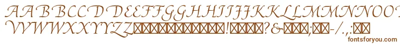 AriadneltstdRoman-fontti – ruskeat fontit valkoisella taustalla