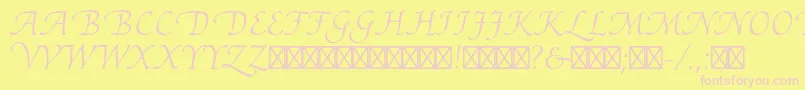 Шрифт AriadneltstdRoman – розовые шрифты на жёлтом фоне