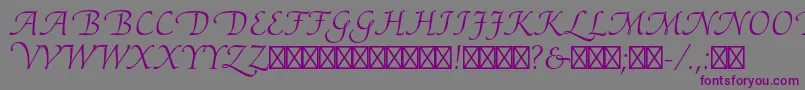 AriadneltstdRoman-Schriftart – Violette Schriften auf grauem Hintergrund