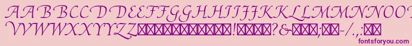 AriadneltstdRoman Font – Purple Fonts on Pink Background