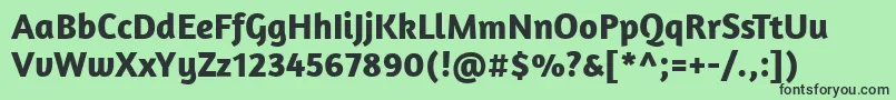 AmaranthBold Font – Black Fonts on Green Background