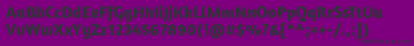 Fonte AmaranthBold – fontes pretas em um fundo violeta