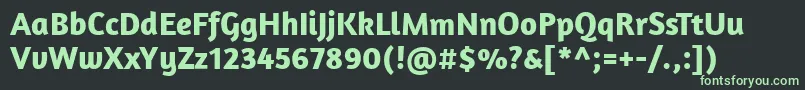 Czcionka AmaranthBold – zielone czcionki na czarnym tle