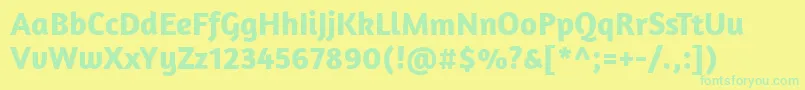 AmaranthBold Font – Green Fonts on Yellow Background
