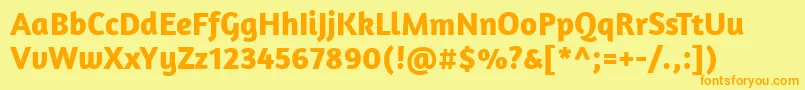 fuente AmaranthBold – Fuentes Naranjas Sobre Fondo Amarillo