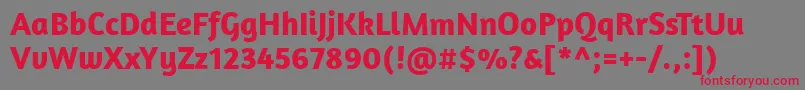 AmaranthBold Font – Red Fonts on Gray Background