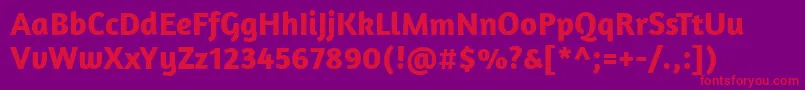 AmaranthBold Font – Red Fonts on Purple Background