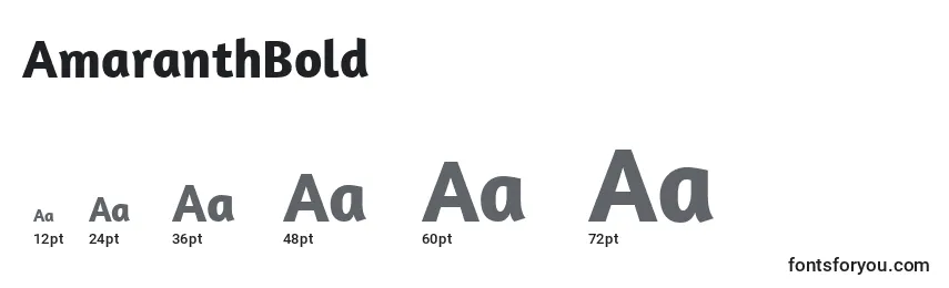 AmaranthBold Font Sizes