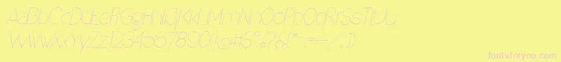 Deniganoblique Font – Pink Fonts on Yellow Background