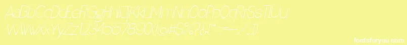 Deniganoblique Font – White Fonts on Yellow Background