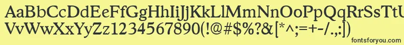 StratfordRegular Font – Black Fonts on Yellow Background