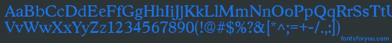 StratfordRegular Font – Blue Fonts on Black Background