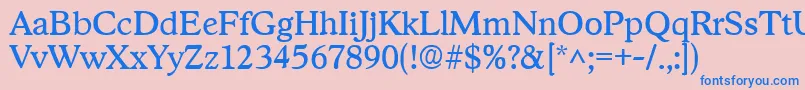 StratfordRegular Font – Blue Fonts on Pink Background