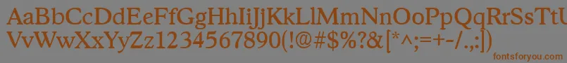 StratfordRegular Font – Brown Fonts on Gray Background