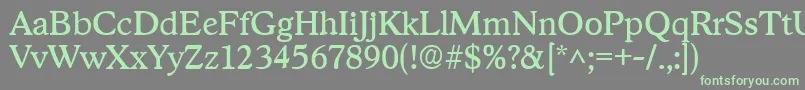StratfordRegular Font – Green Fonts on Gray Background