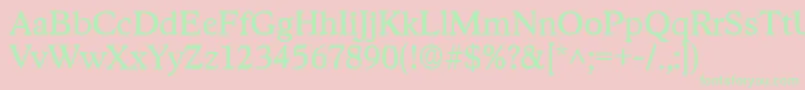 StratfordRegular Font – Green Fonts on Pink Background