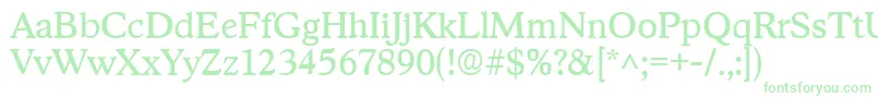 StratfordRegular Font – Green Fonts on White Background