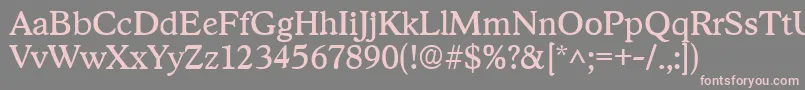 StratfordRegular Font – Pink Fonts on Gray Background
