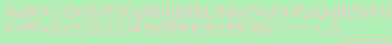 StratfordRegular Font – Pink Fonts on Green Background