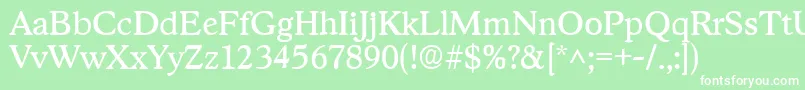 StratfordRegular Font – White Fonts on Green Background
