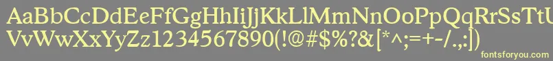 StratfordRegular Font – Yellow Fonts on Gray Background