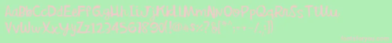 BettyjanelRegular Font – Pink Fonts on Green Background